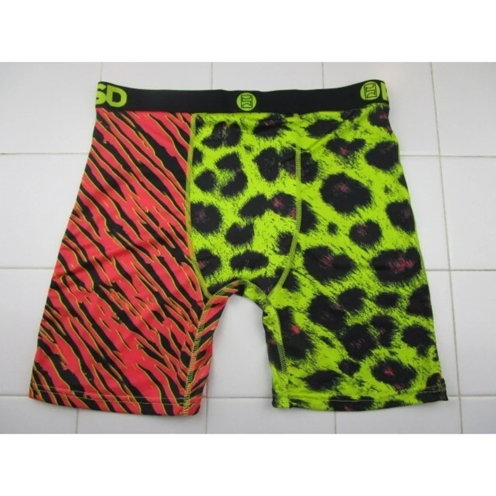 PSD Warface Neon Cats Men's Size Large Yellow Red Underwear Boxer Briefs